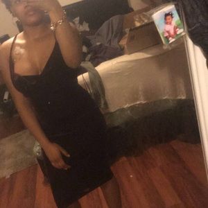 Suede burgundy dress